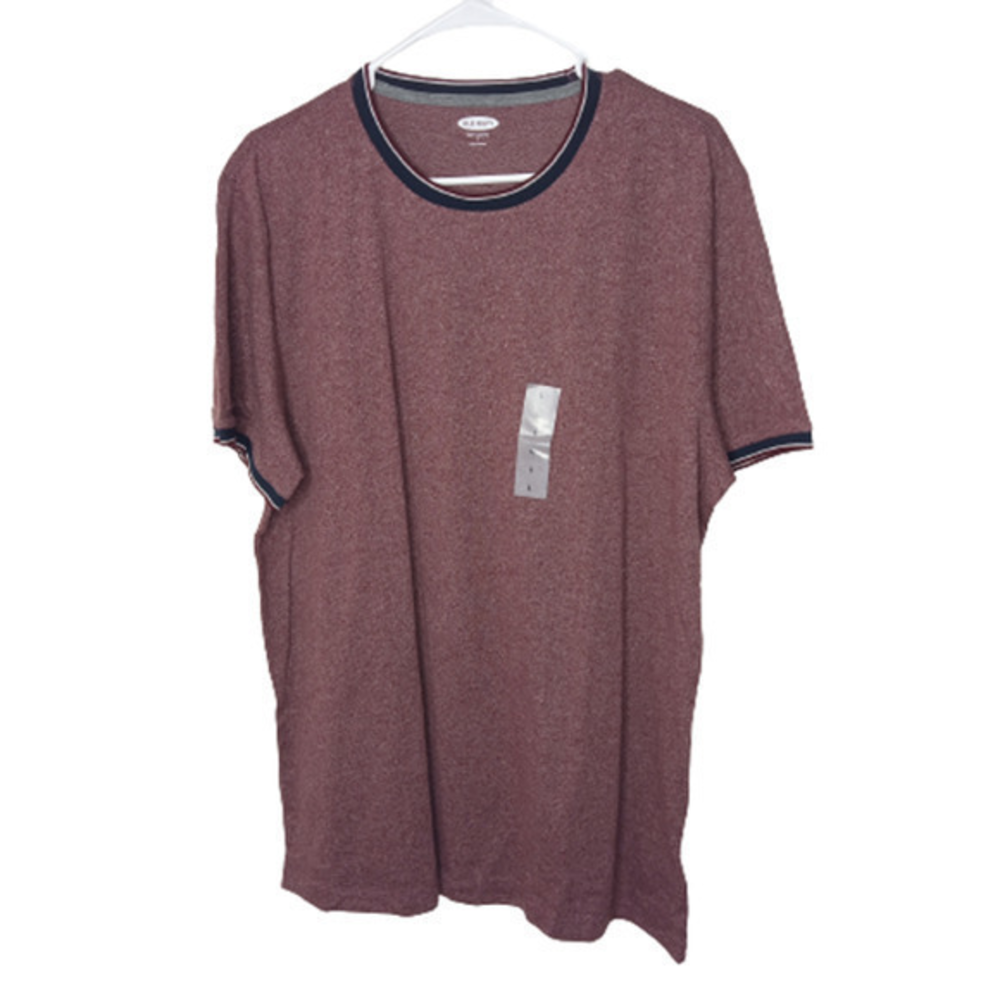 Old Navy V‎ Neck Short Sleeve Top Men's Size Large NEW Maroon